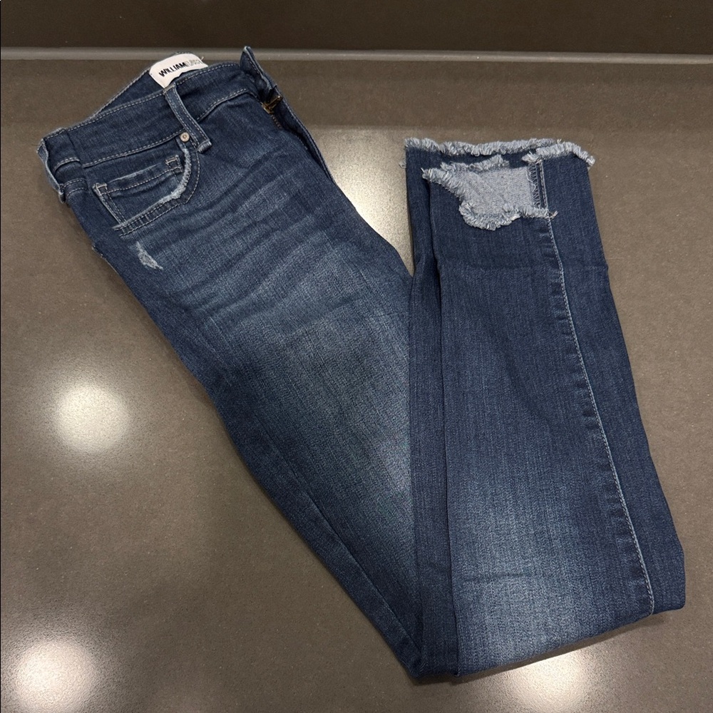 William Rast Dark Blue Cropped Jeans